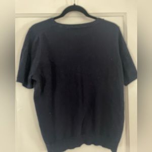 J. Crew navy blue short sleeve sweater tee shirt